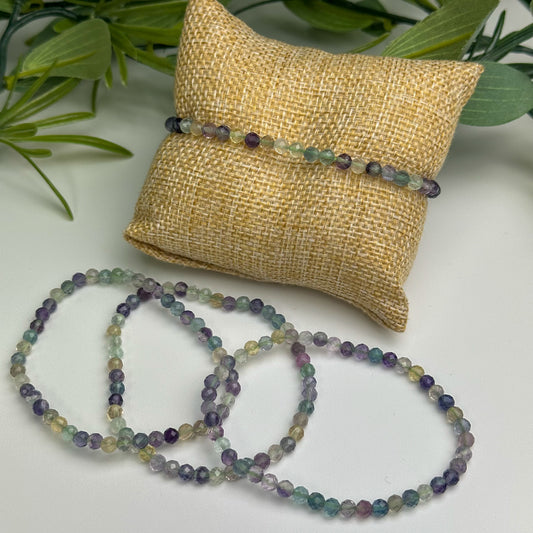 Mini Faceted Rainbow Fluorite Bracelet