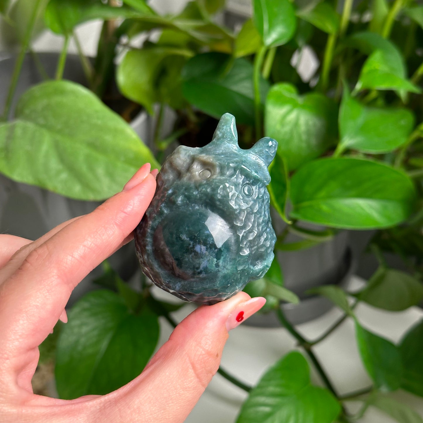 Moss Agate Totoro