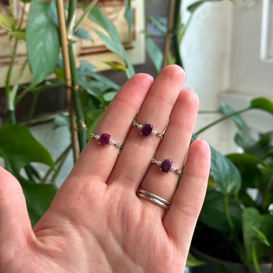 Adjustable Ruby Rings