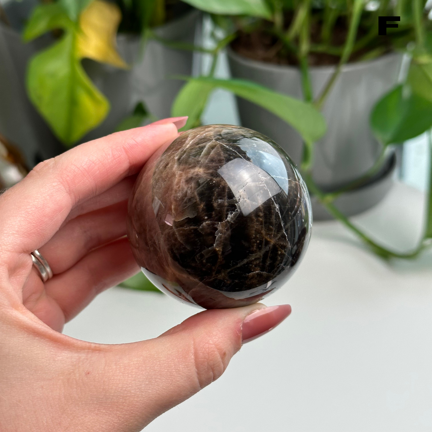 Black Moonstone Spheres