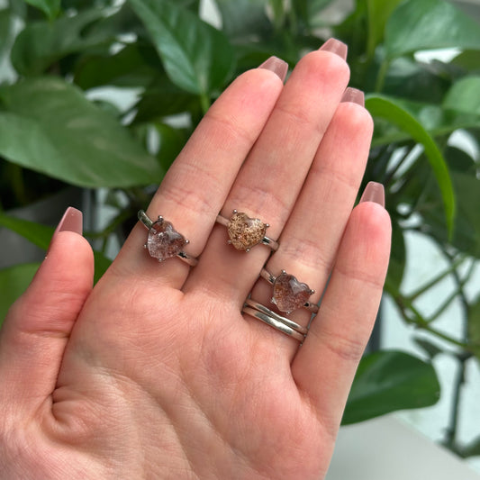 Adjustable Garden Quartz Rings