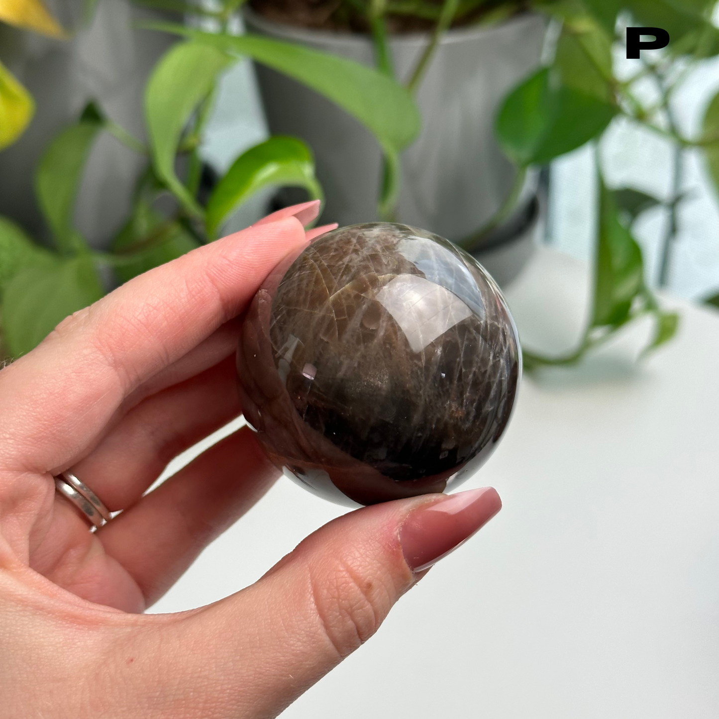 Black Moonstone Spheres