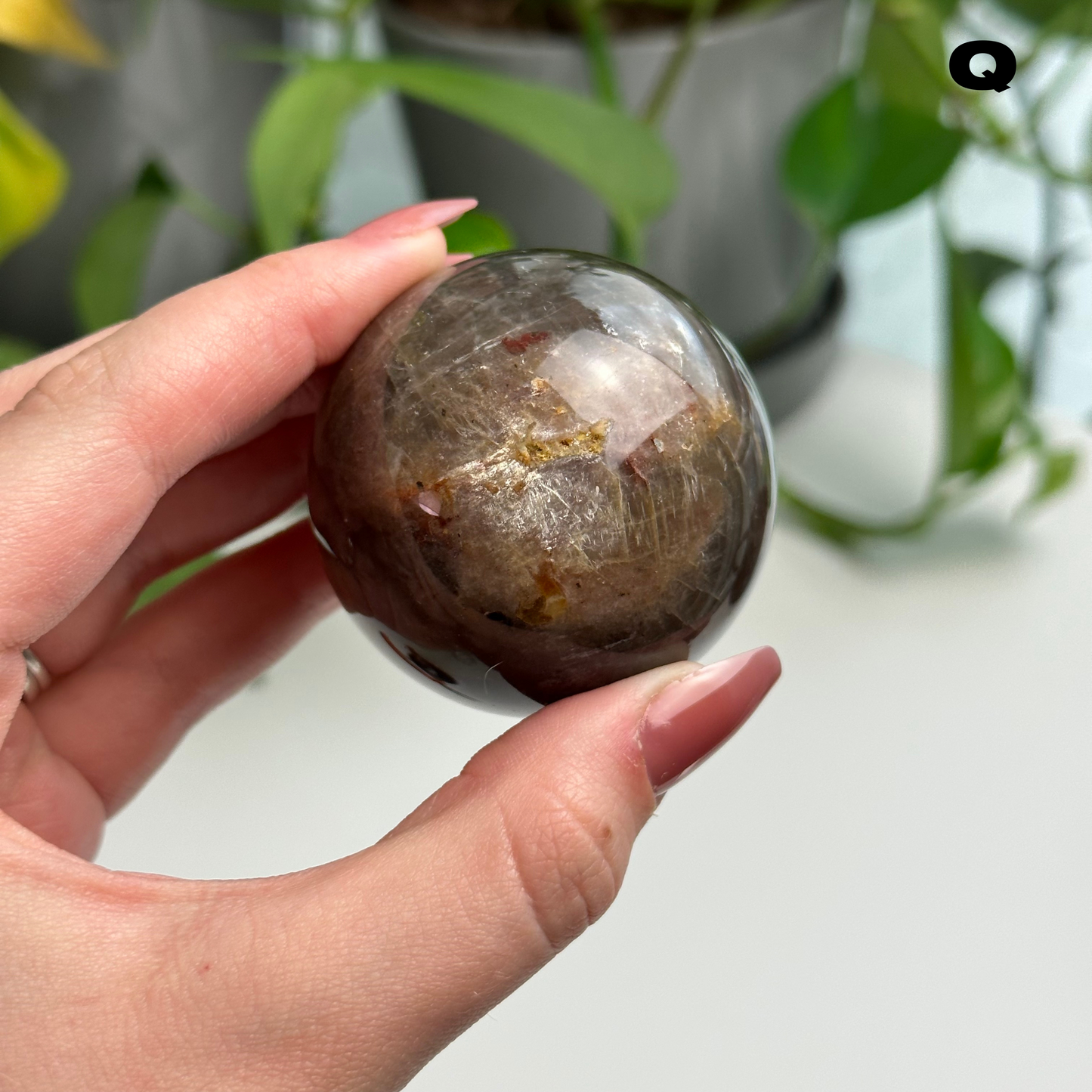 Black Moonstone Spheres