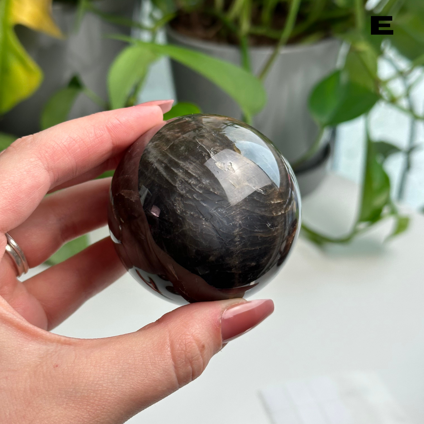 Black Moonstone Spheres