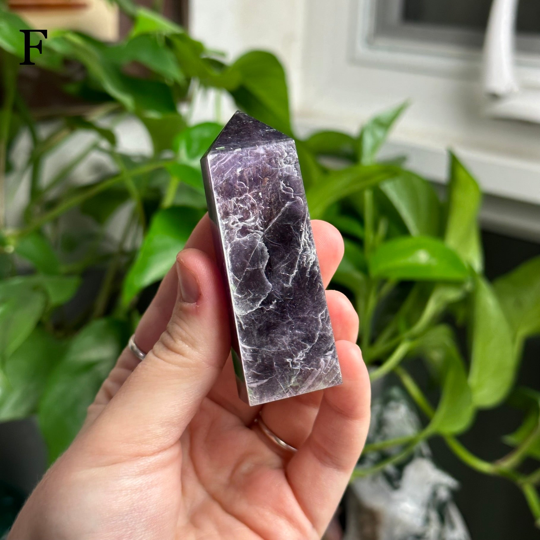 High Quality Lepidolite Tower