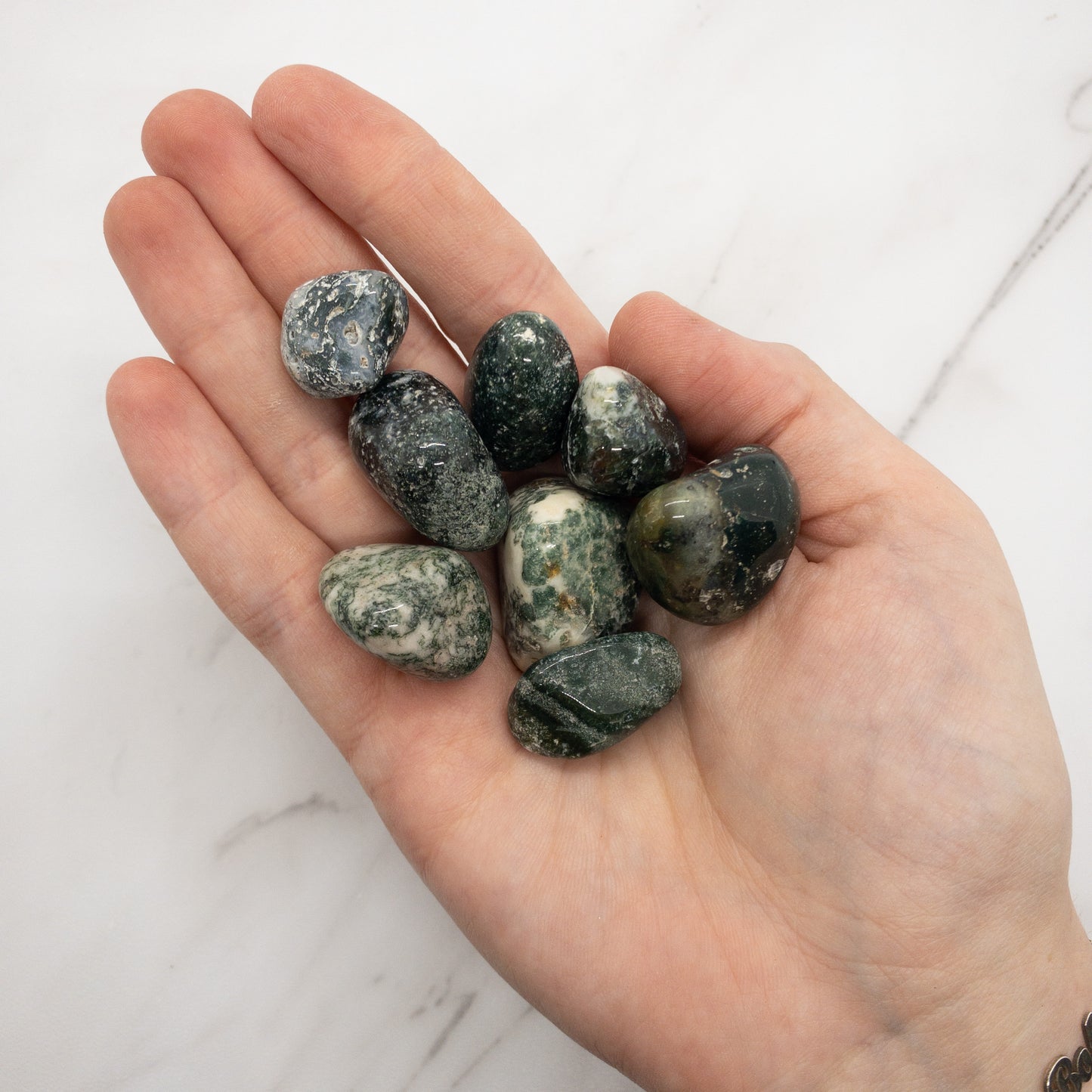 Moss Agate Tumble