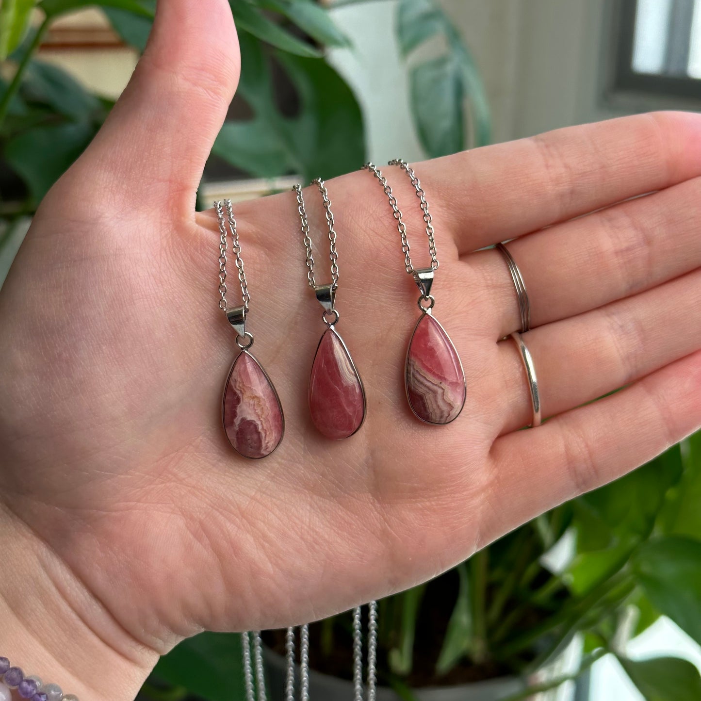 Rhodochrosite Necklaces