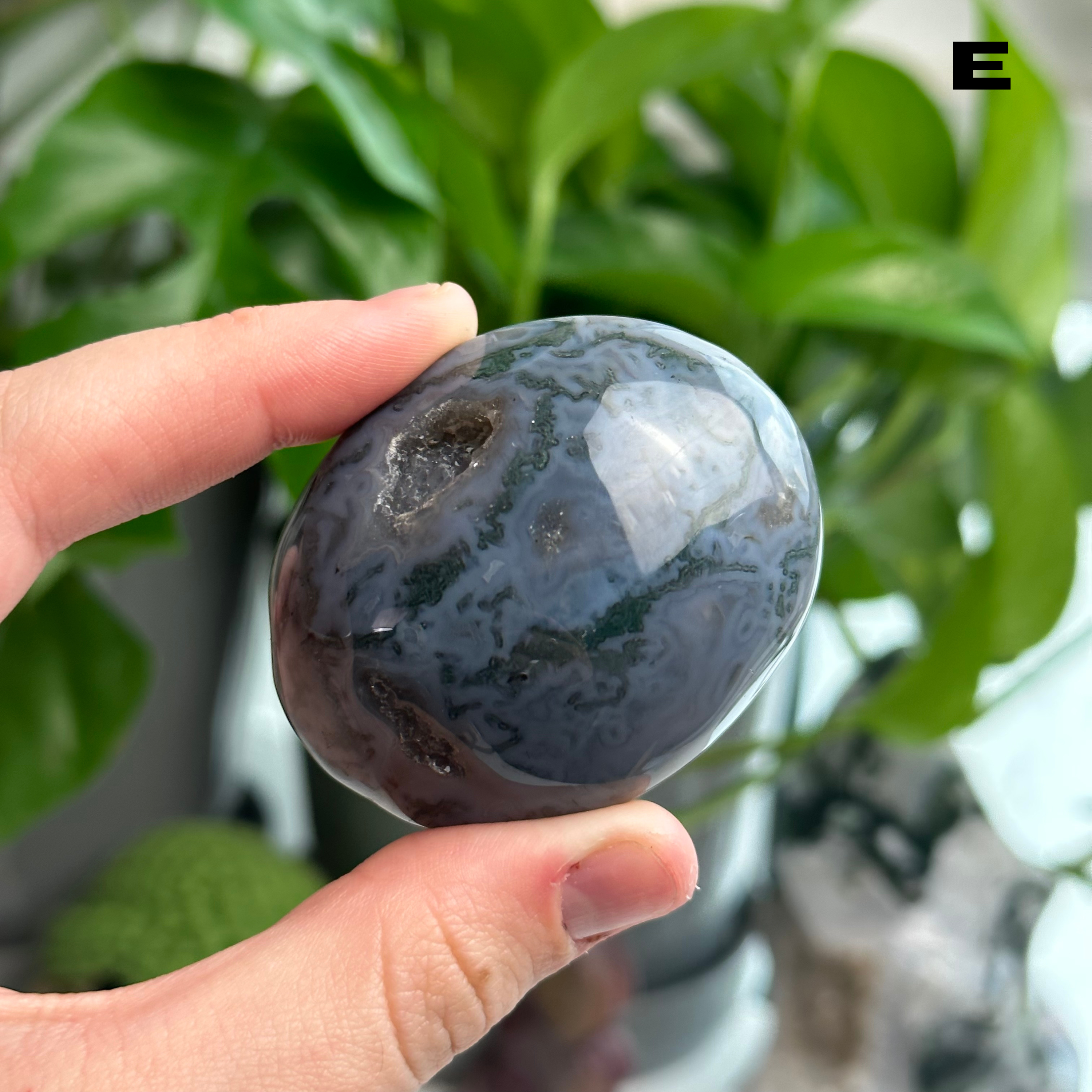 Moss Agate Palmstones