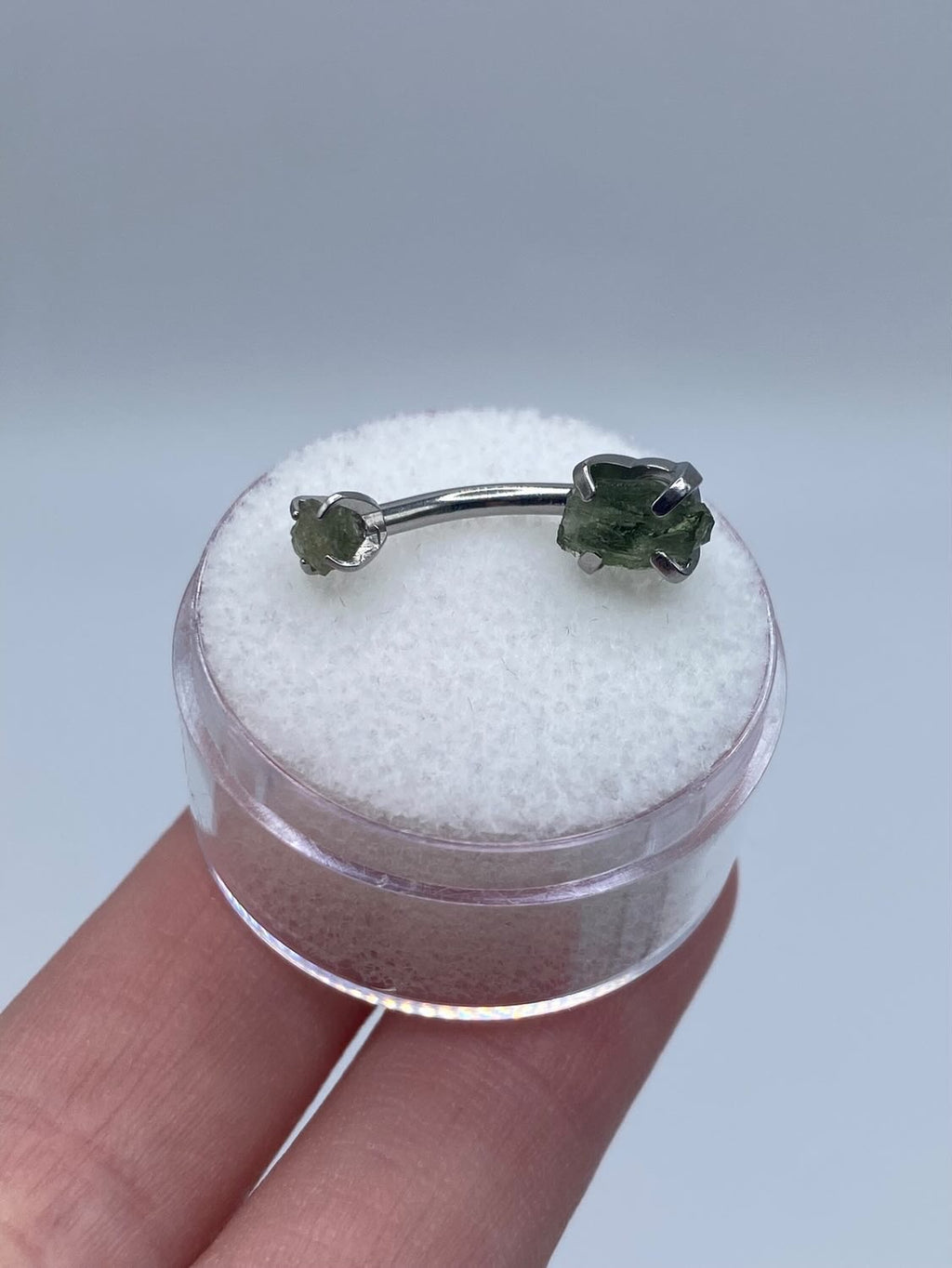 Moldavite Navel Piercing (Belly Ring/Belly Button Piercing)