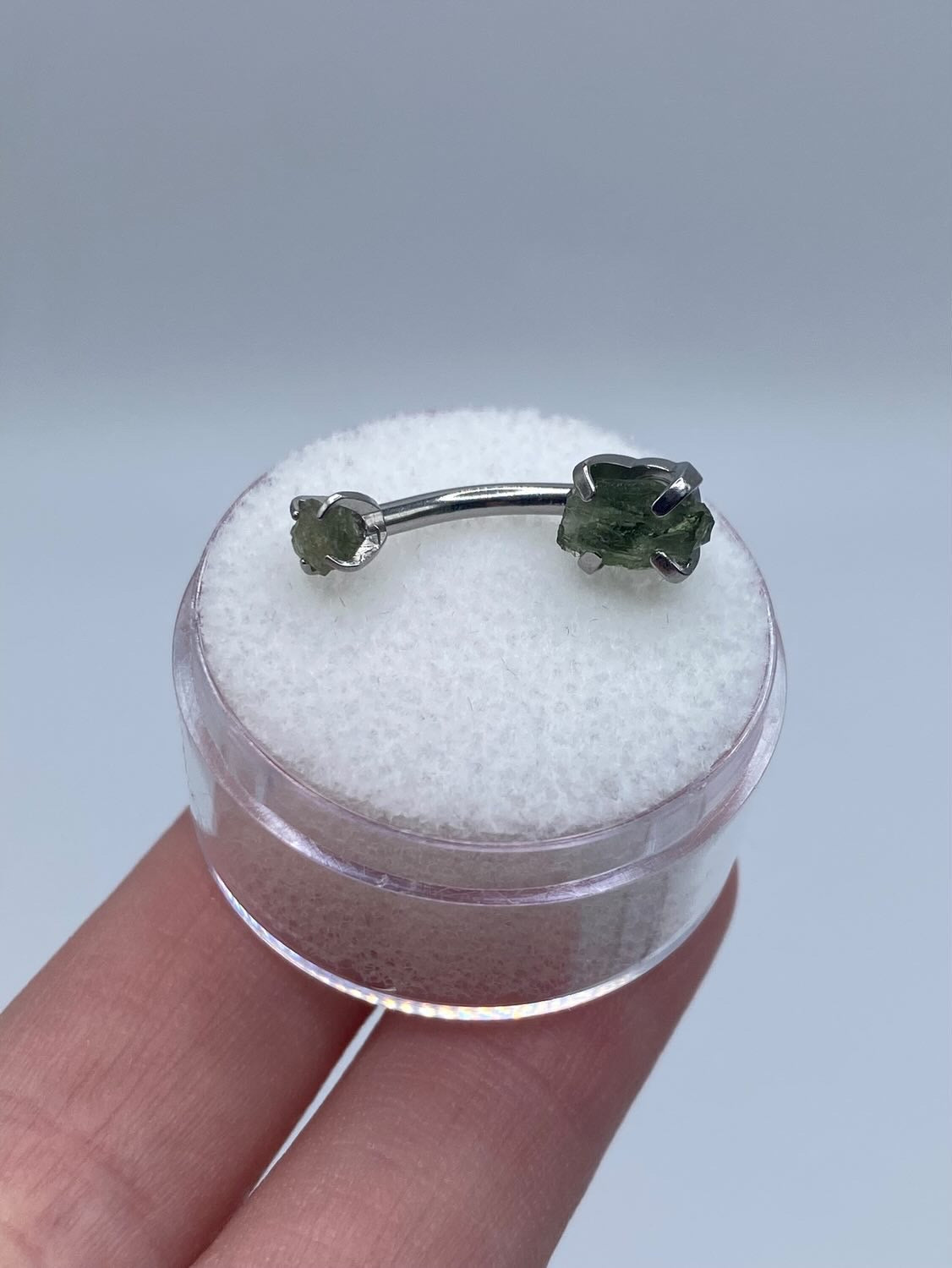 Moldavite Navel Piercing (Belly Ring/Belly Button Piercing)