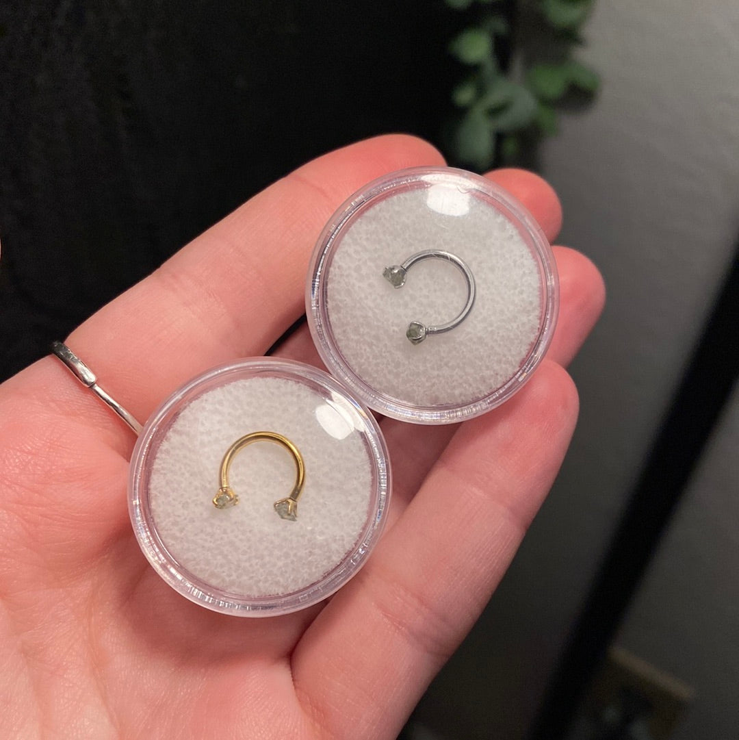 Moldavite Septum Ring