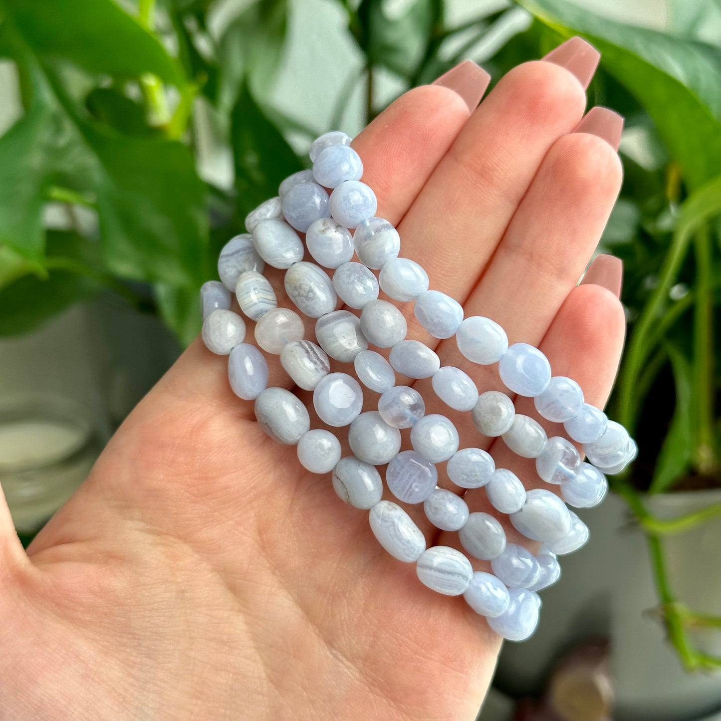 Blue Lace Agate Nugget Bracelet