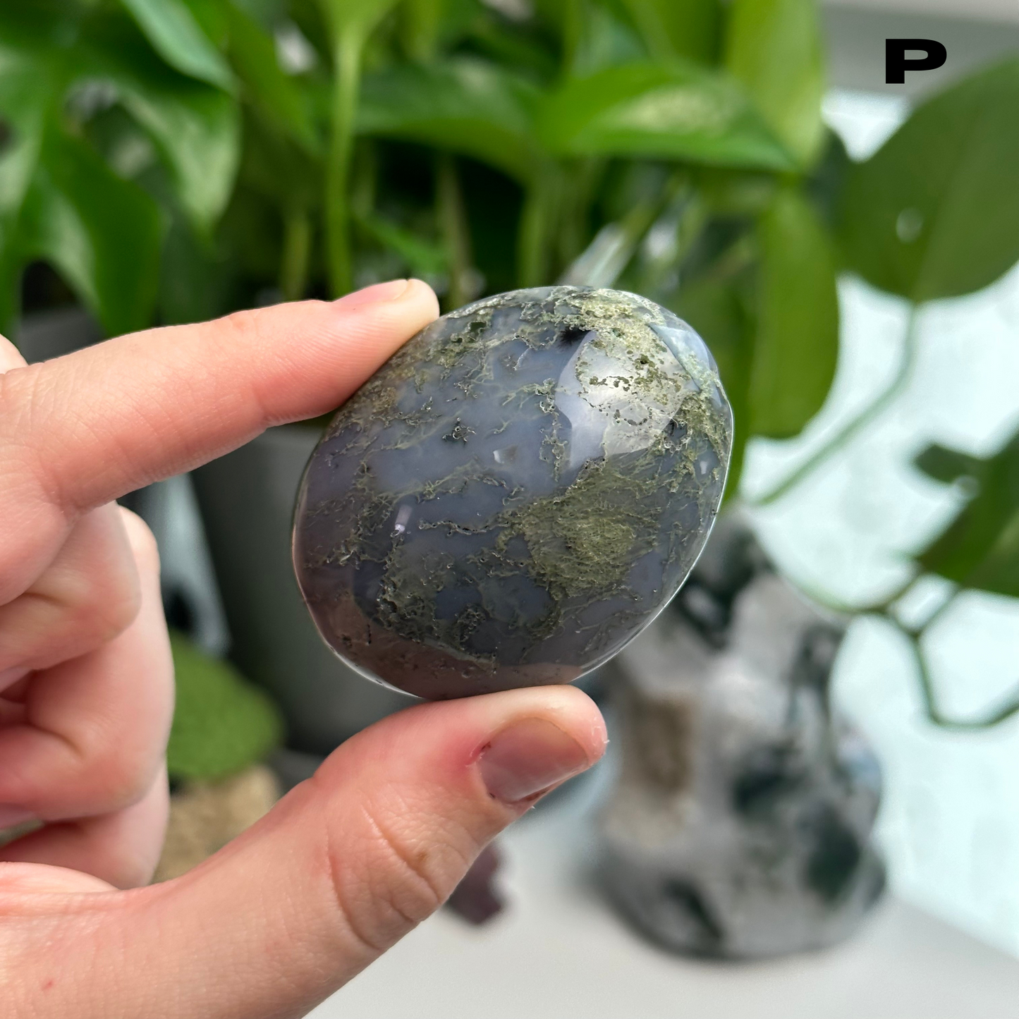 Moss Agate Palmstones