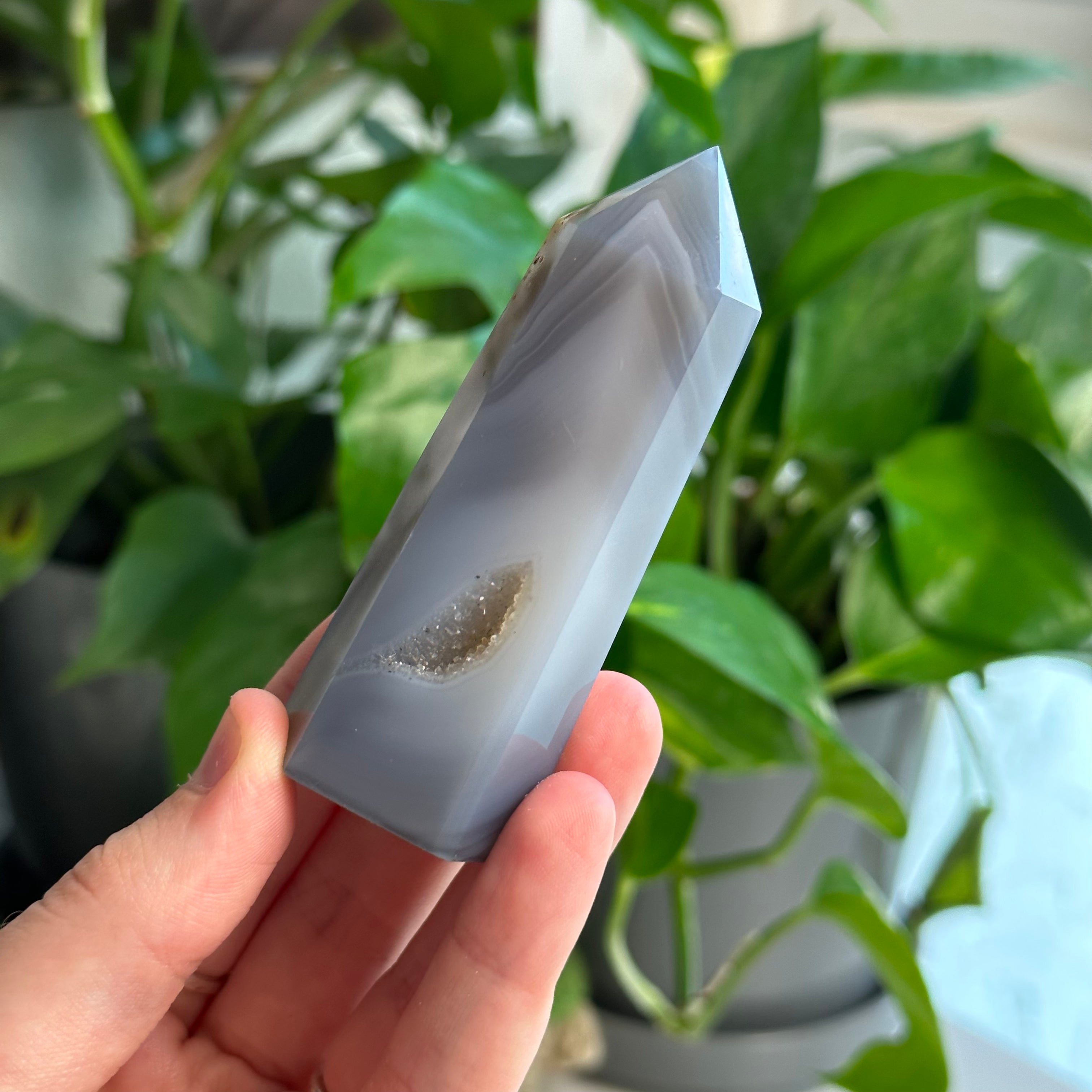 Druzy Agate Tower