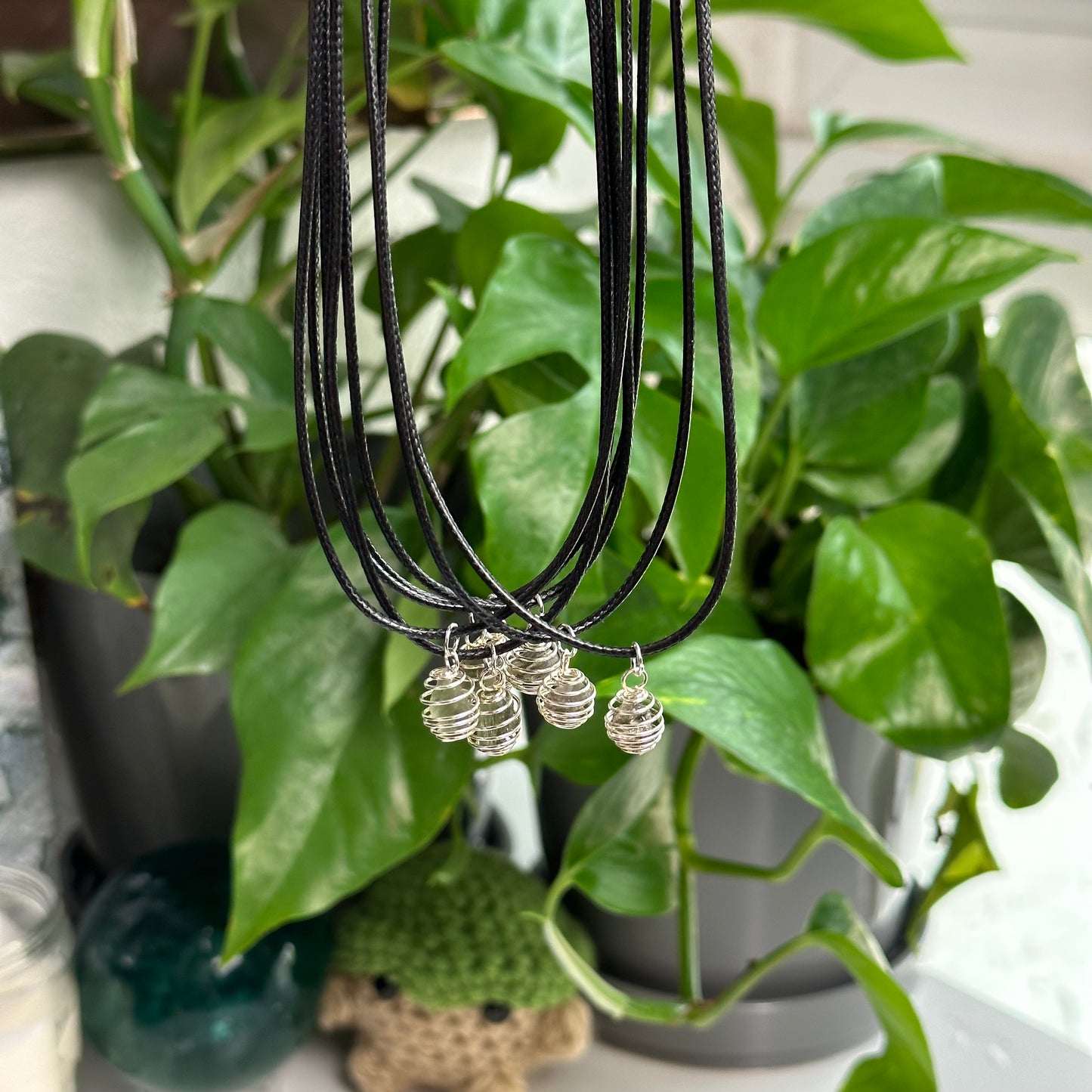 Moldavite Cage Necklaces