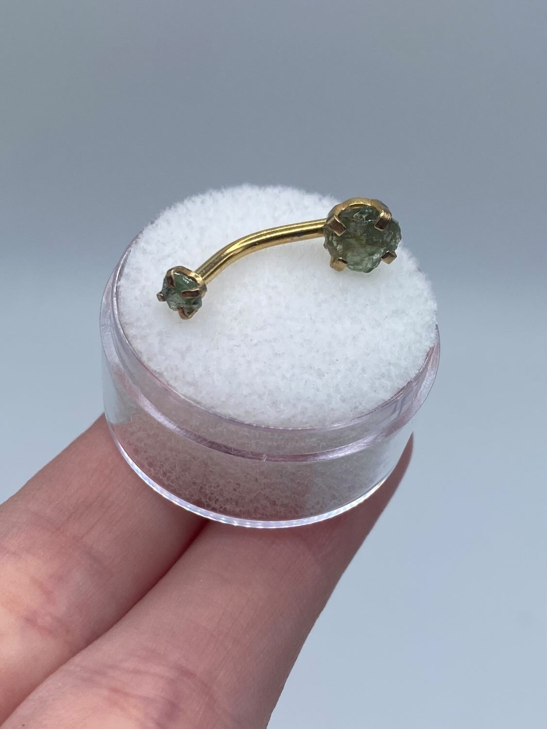 Moldavite Navel Piercing (Belly Ring/Belly Button Piercing)