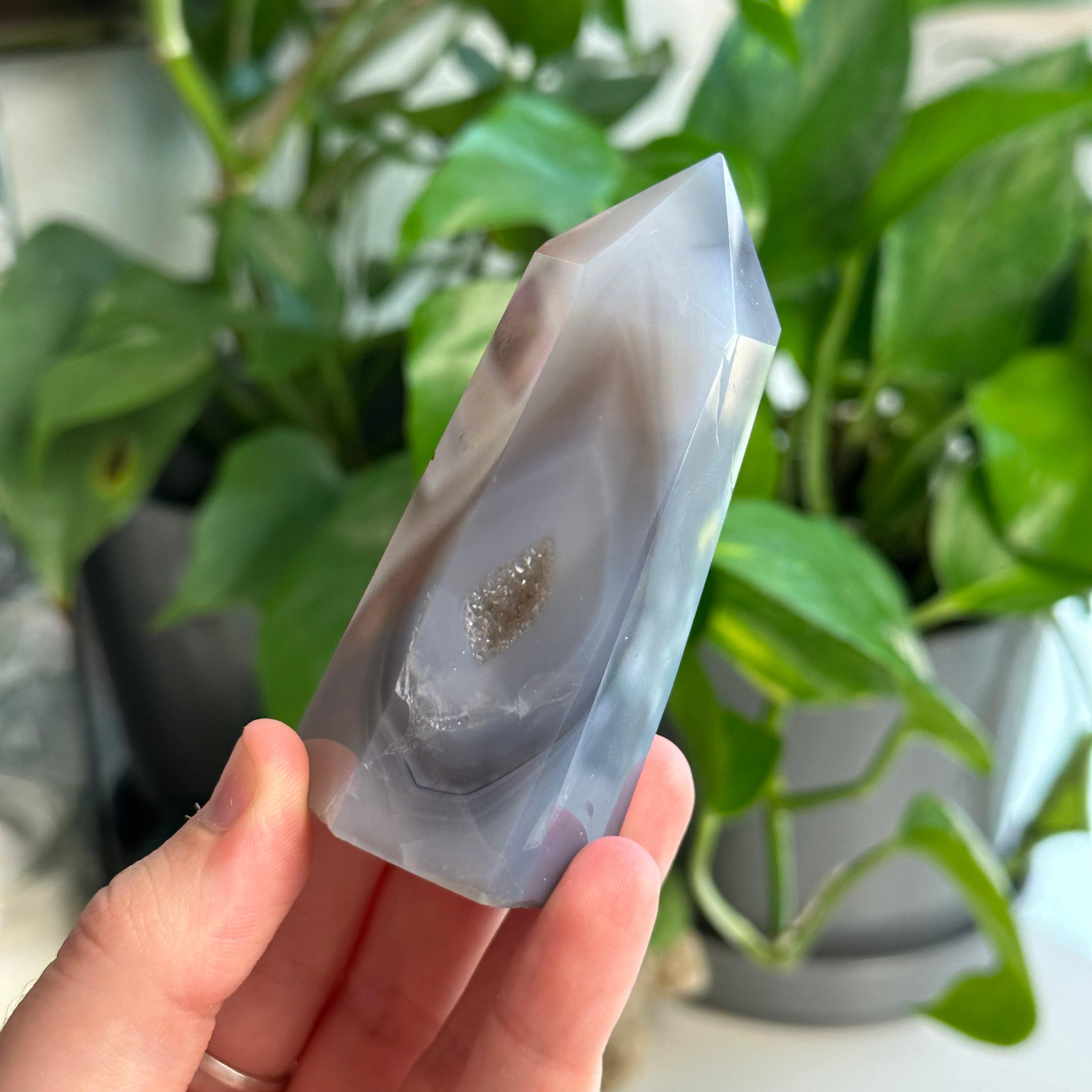 Druzy Agate Tower