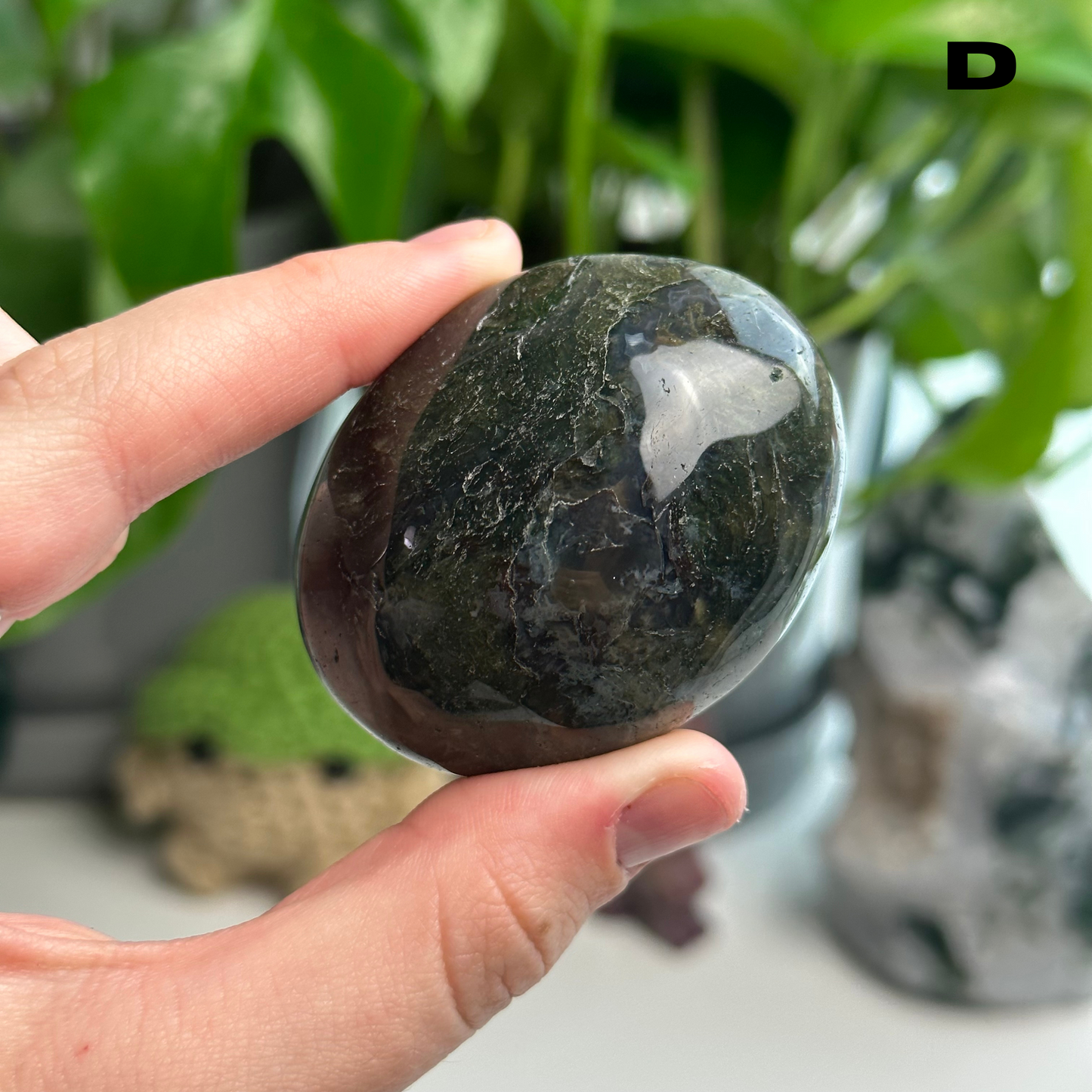 Moss Agate Palmstones