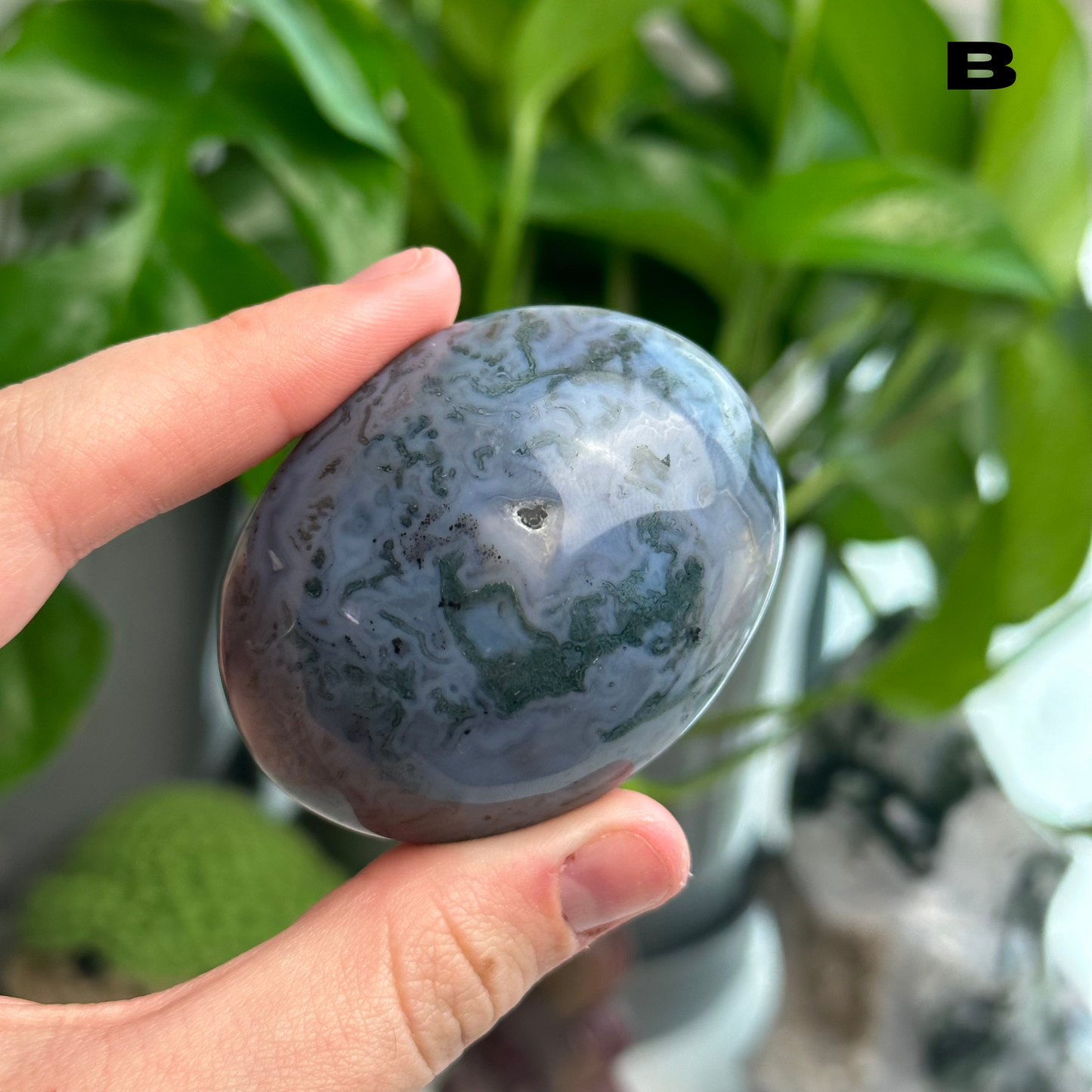 Moss Agate Palmstones