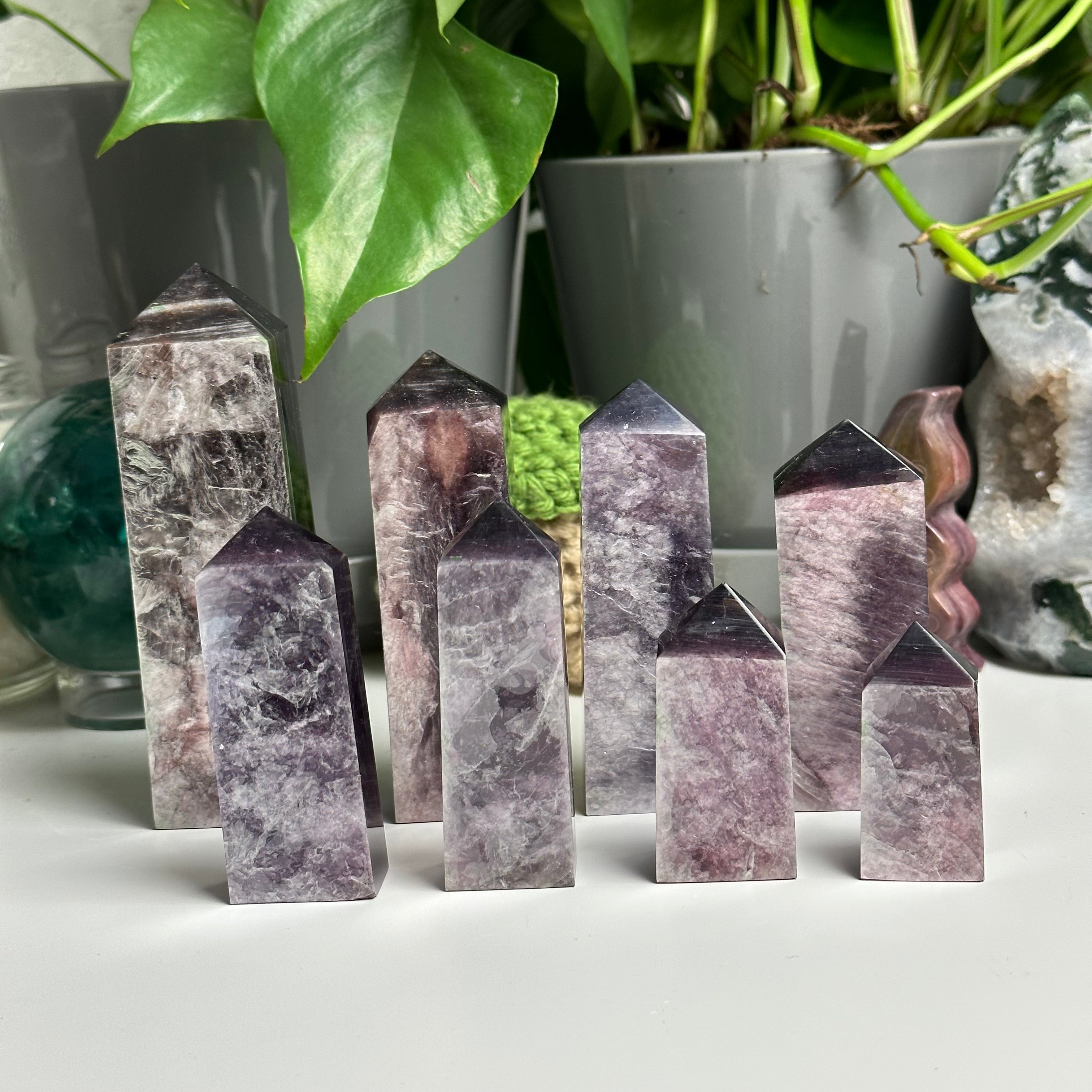 High Quality Lepidolite Tower