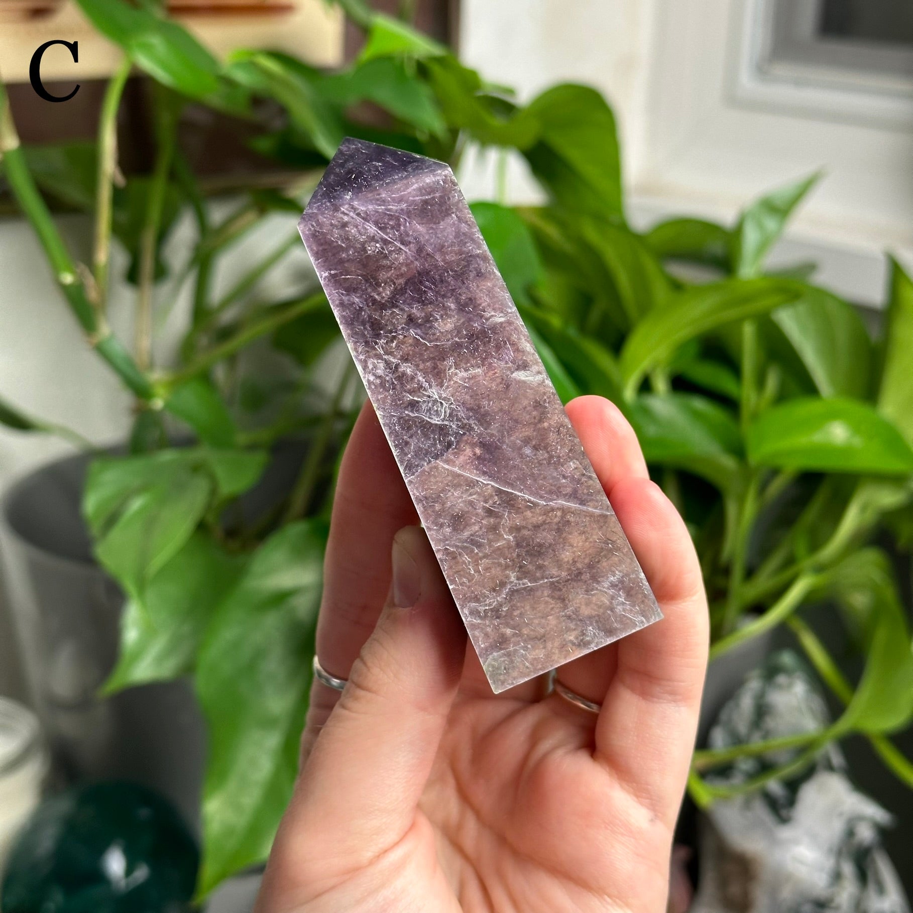 High Quality Lepidolite Tower
